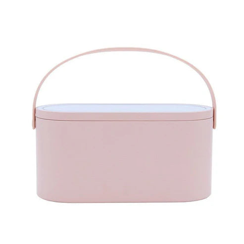 Portable LED Light Storage Box Beauty And Makeup Mirror